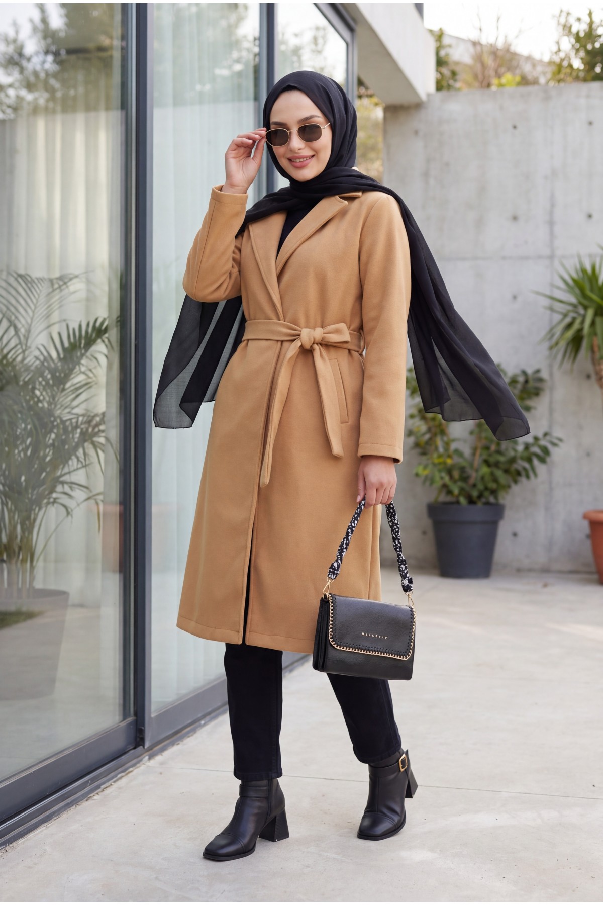 9118 Double Breasted Cashmere Coat 
