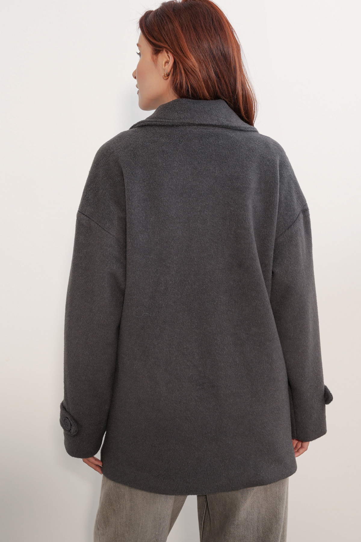 9143 Women's Double-Breasted Cashmere Coat 