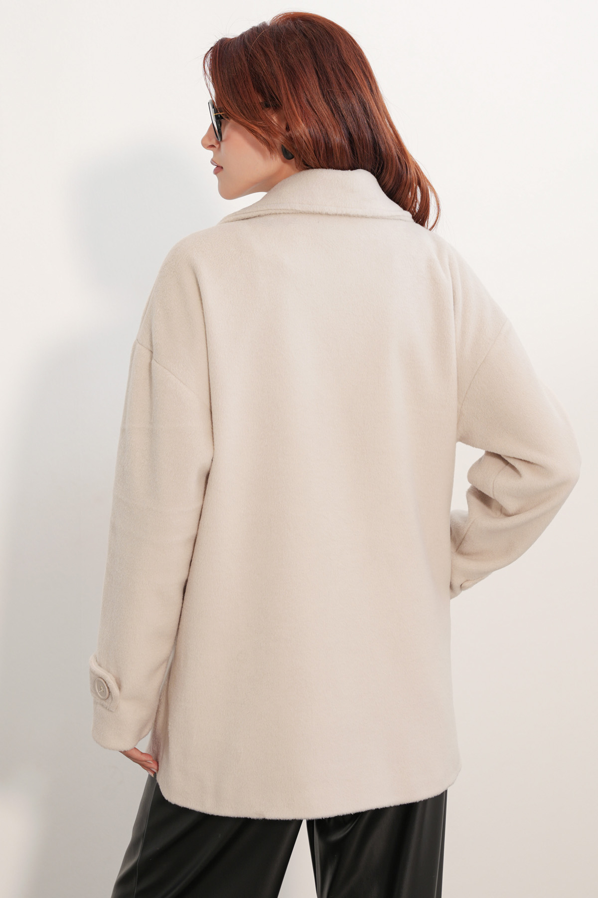 9143 Women's Double-Breasted Cashmere Coat 