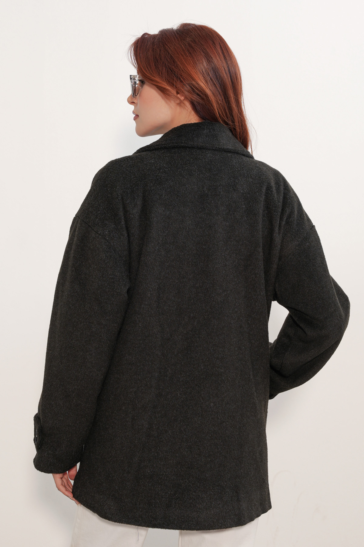 9143 Women's Double-Breasted Cashmere Coat 