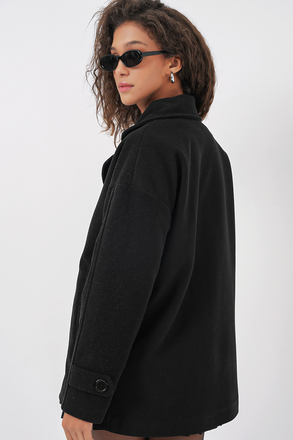 9143 Women's Double-Breasted Cashmere Coat 