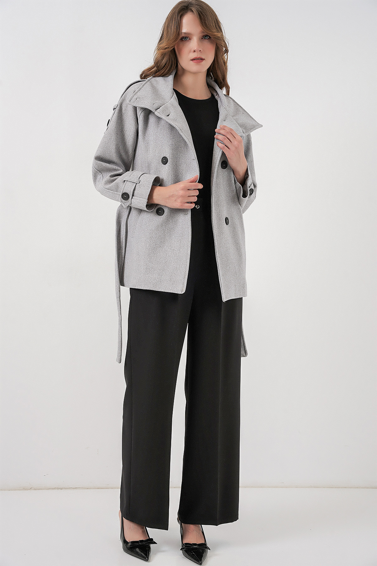 Women's Belted Cashmere Coat 9162 
