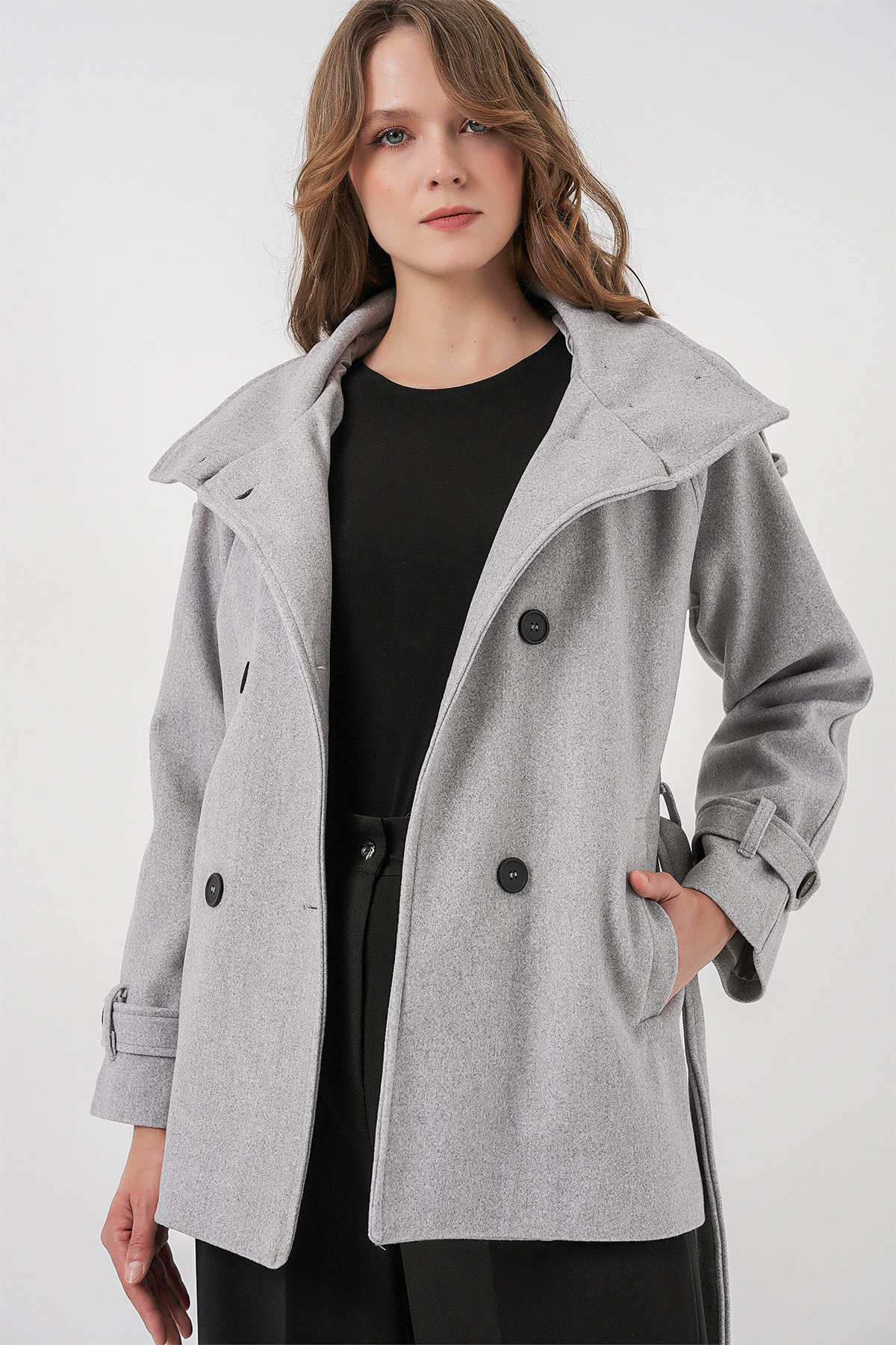 Women's Belted Cashmere Coat 9162 