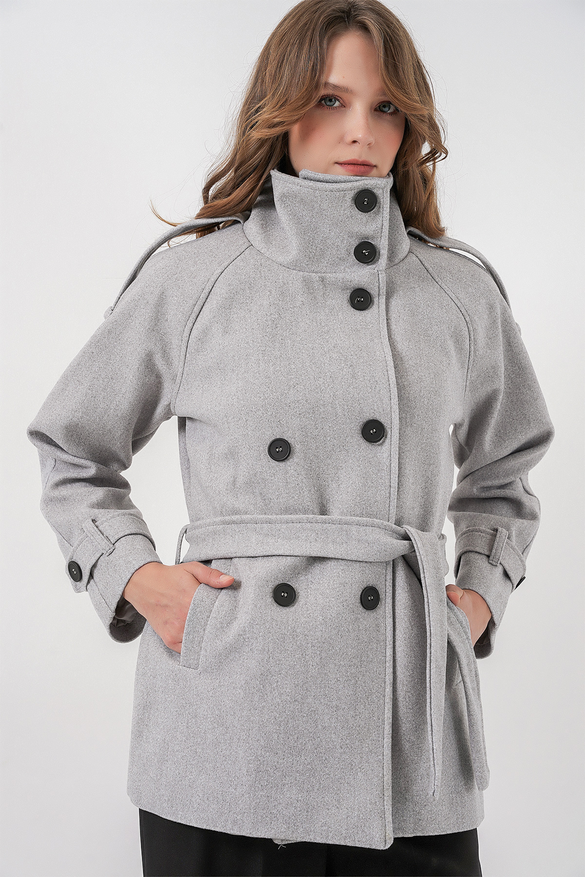 Women's Belted Cashmere Coat 9162 