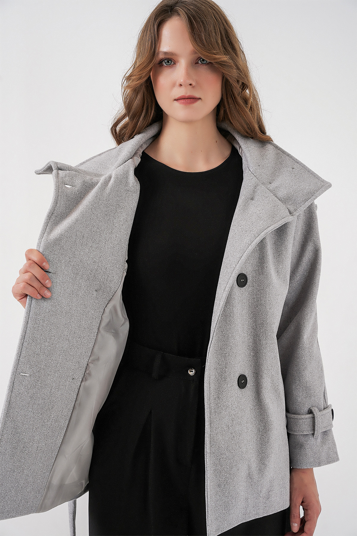 Women's Belted Cashmere Coat 9162 