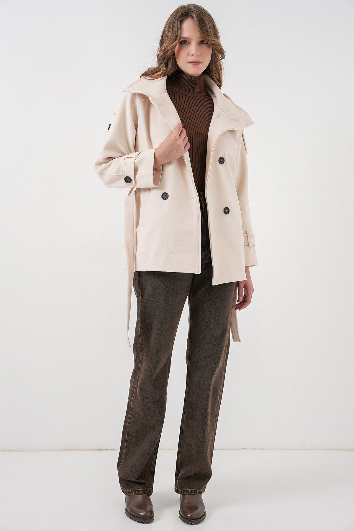 Women's Belted Cashmere Coat 9162 