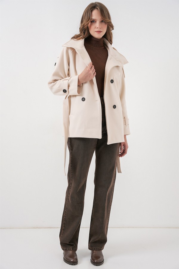 Women's Belted Cashmere Coat 9162 