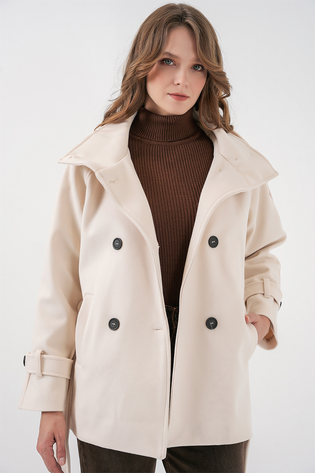 Women's Belted Cashmere Coat 9162 