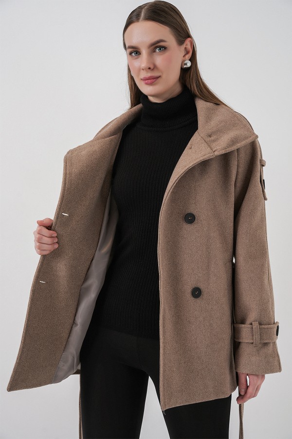 Women's Belted Cashmere Coat 9162 