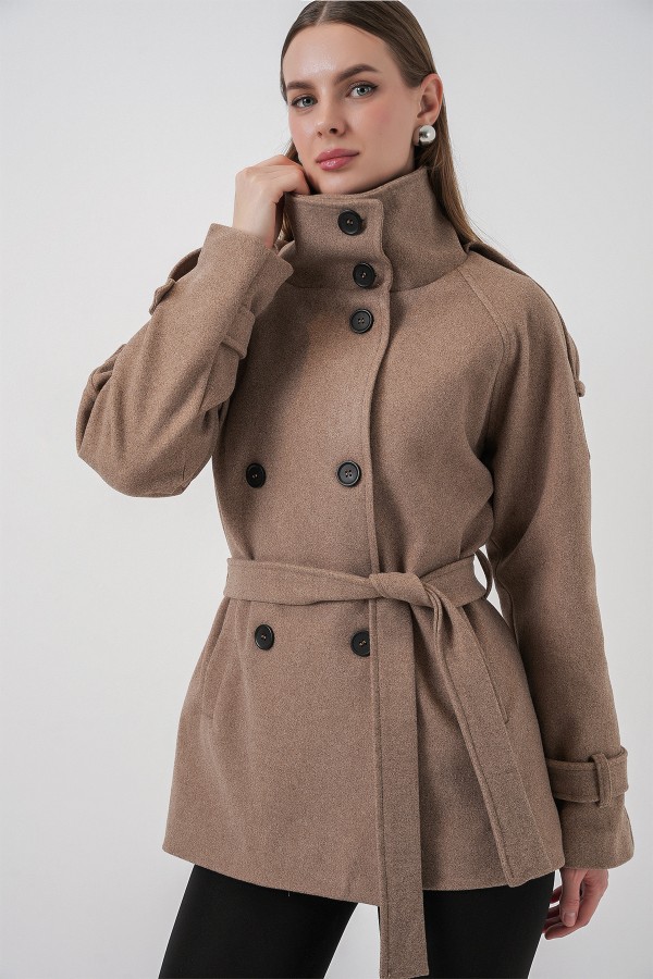 Women's Belted Cashmere Coat 9162 