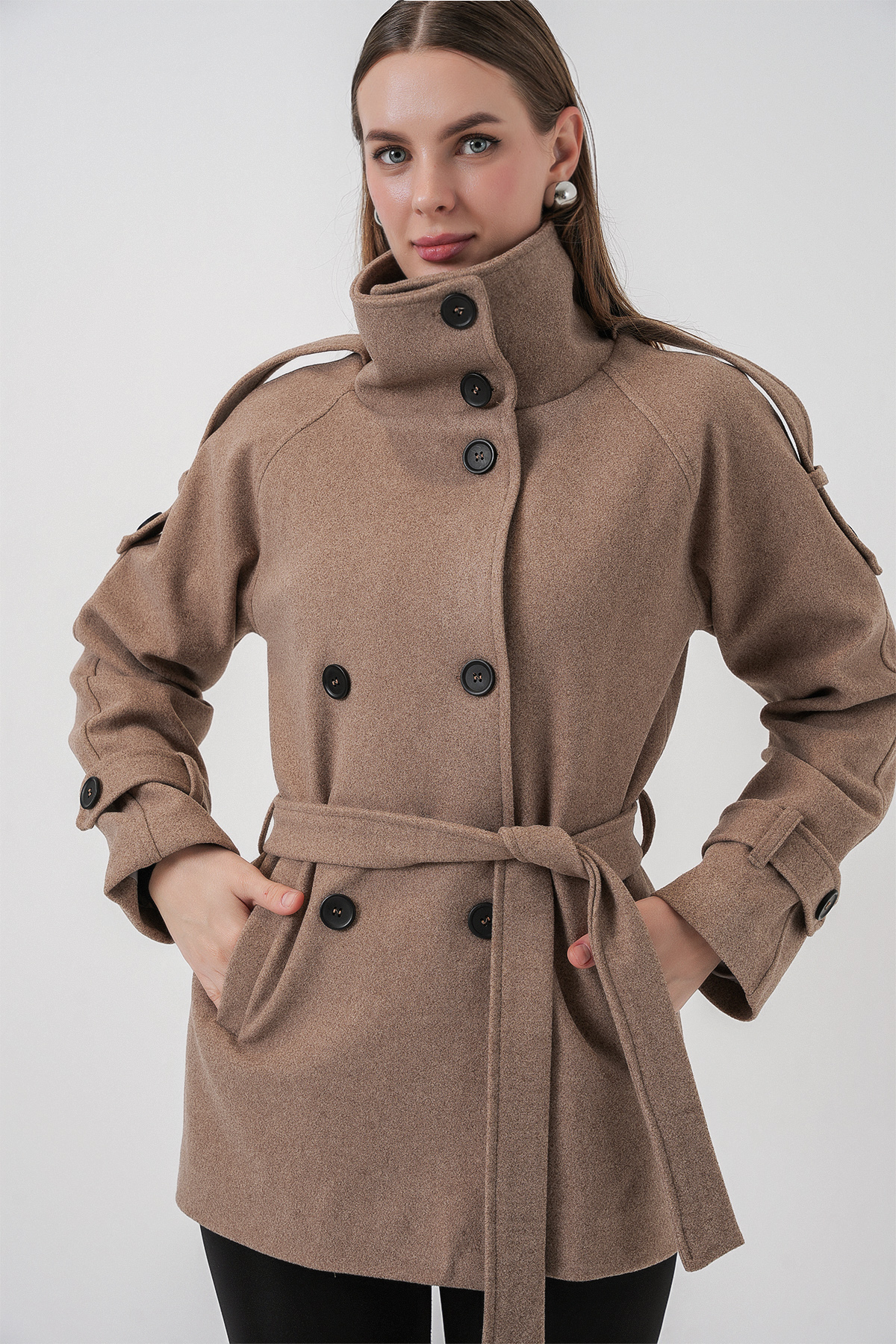 Women's Belted Cashmere Coat 9162 