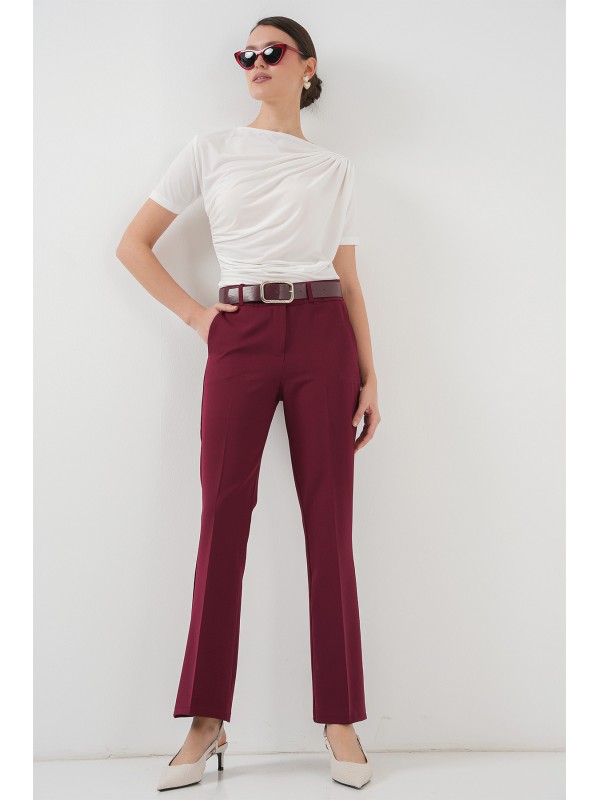 Büzgü Detaylı Kısa Kol Sandy Bluz 945 - Beyaz