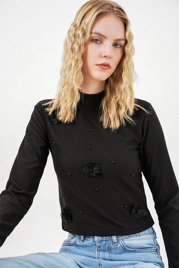 Women's Floral Knitted Blouse 978 