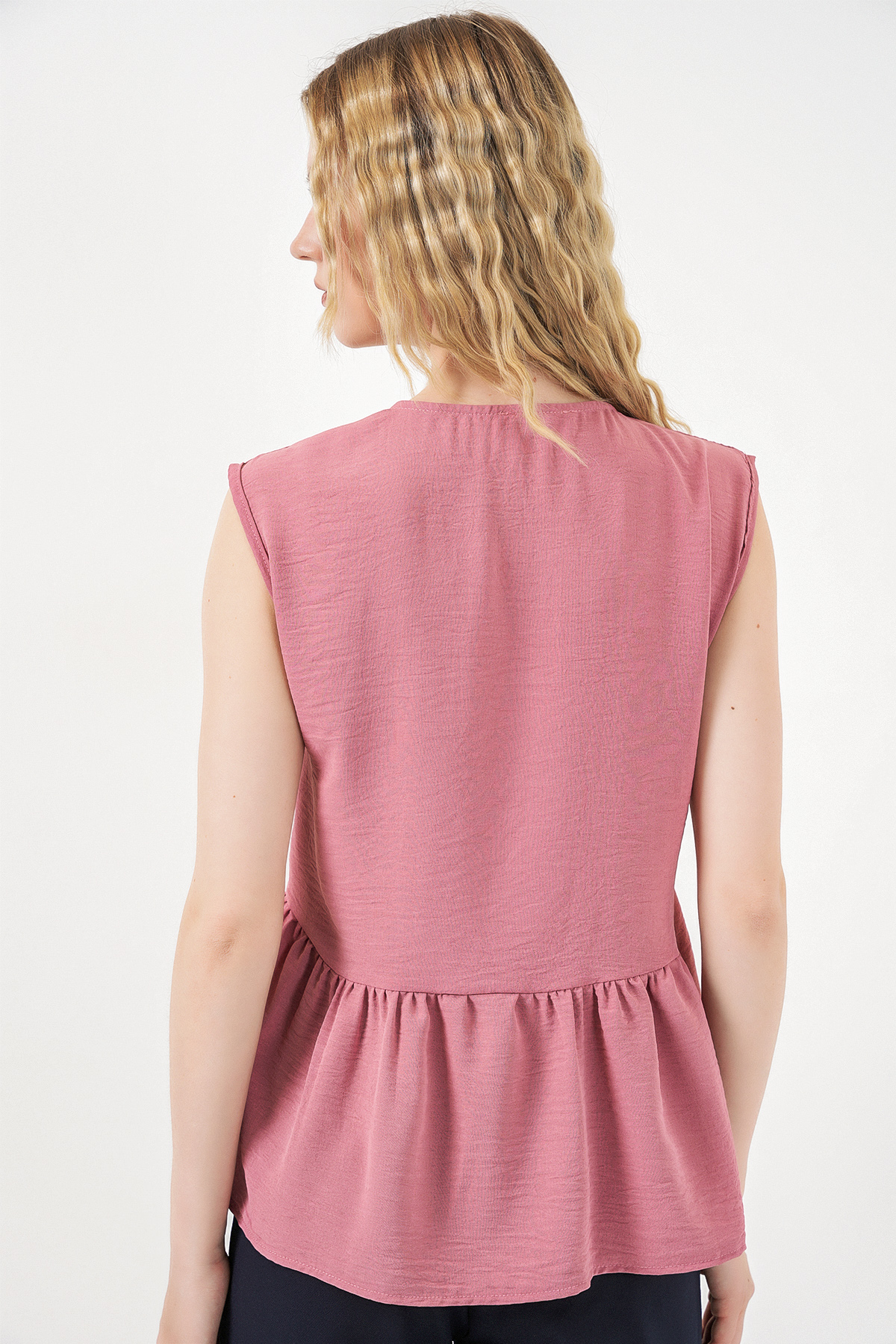 Women's Single Pocket Striped Oversize Shirt 20375 