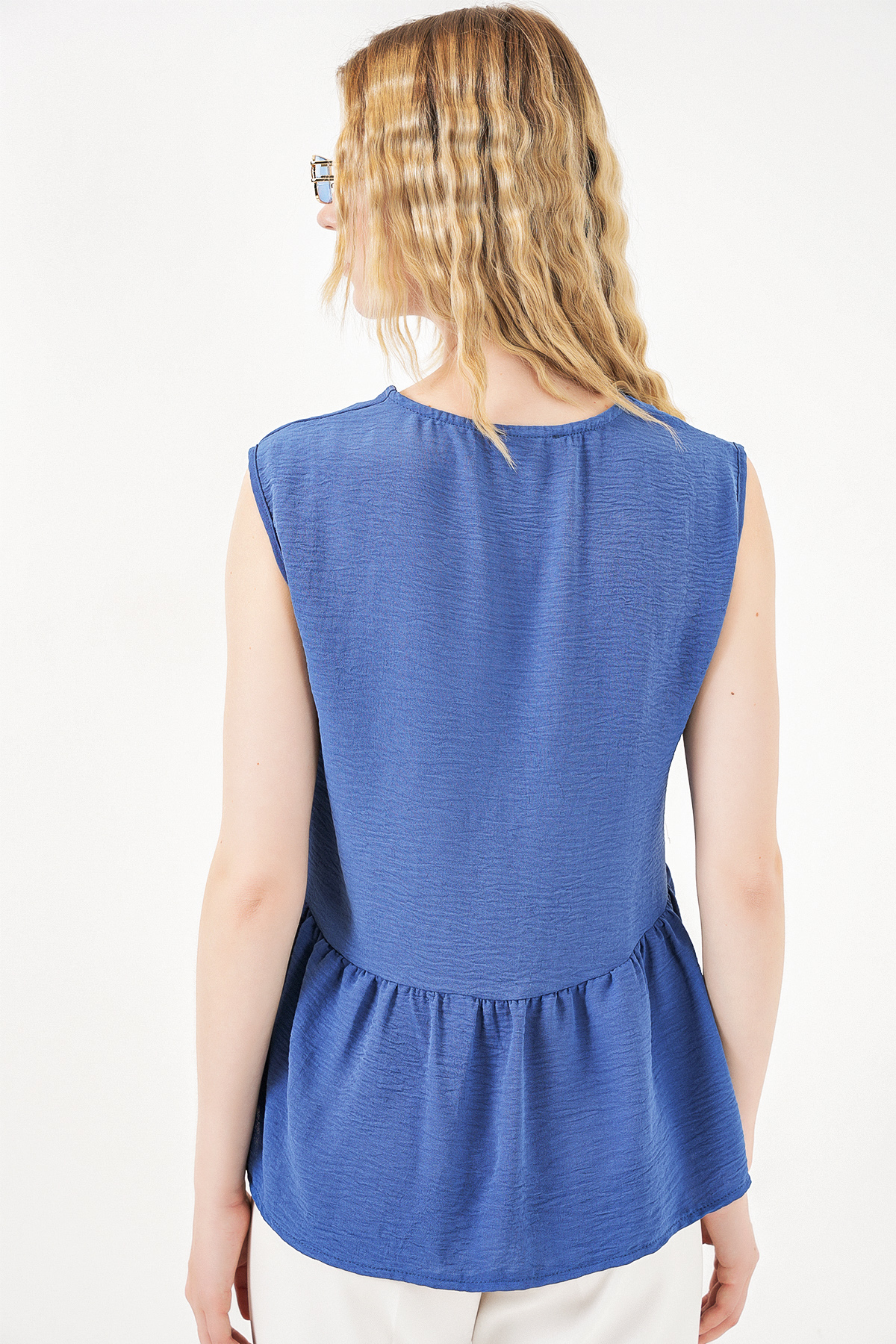 Women's Single Pocket Striped Oversize Shirt 20375 