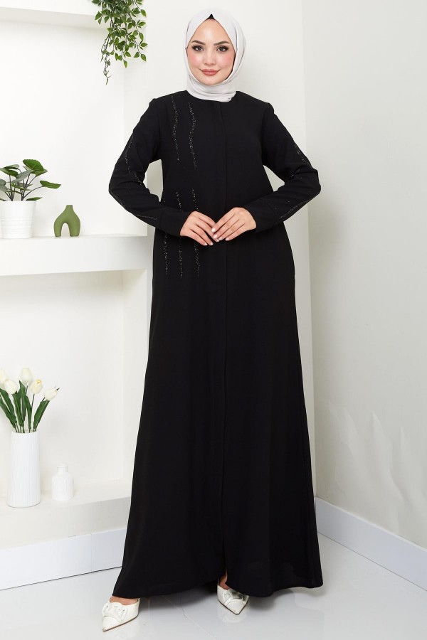Sevgi Taşlı Ferace Black HM2481