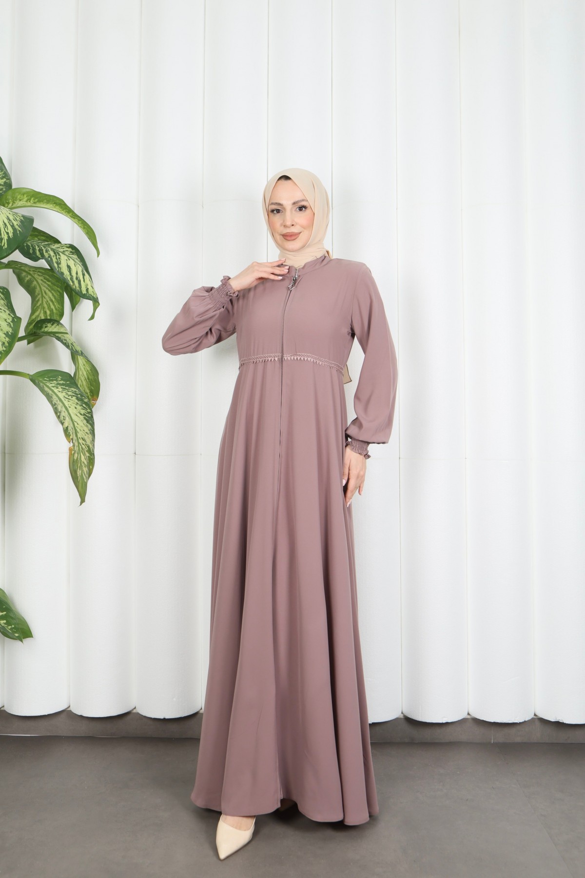 Beli Dantelli Mevlana Ferace Pudra HNT7011