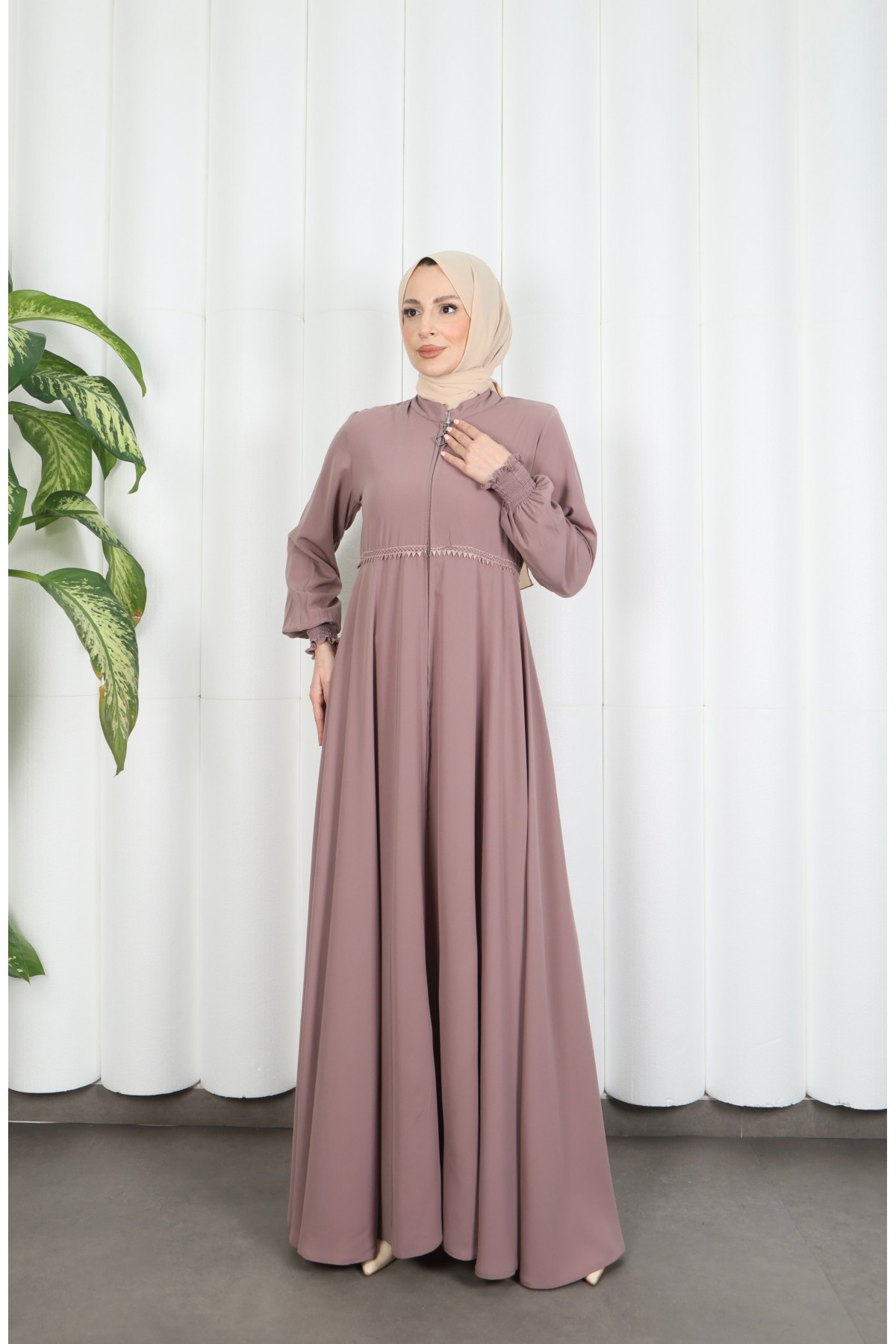 Beli Dantelli Mevlana Ferace Pudra HNT7011