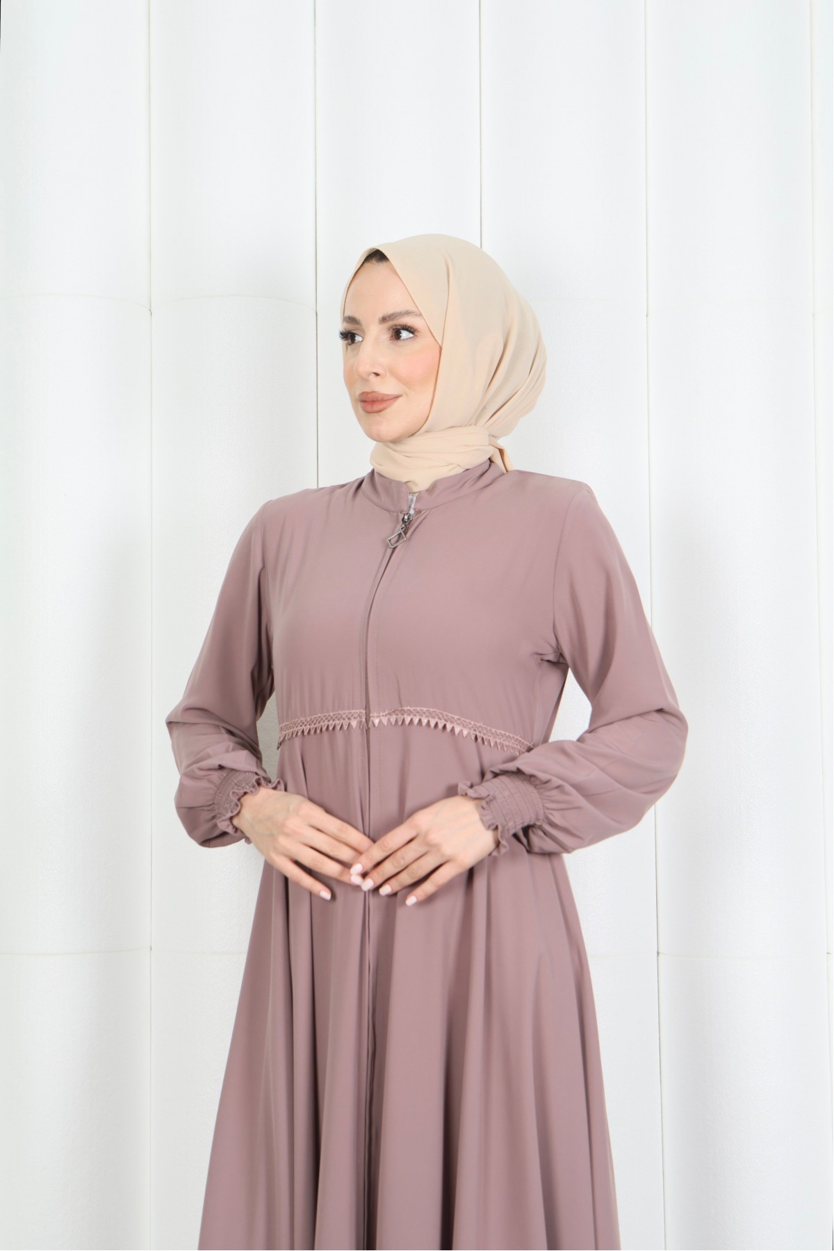 Beli Dantelli Mevlana Ferace Pudra HNT7011