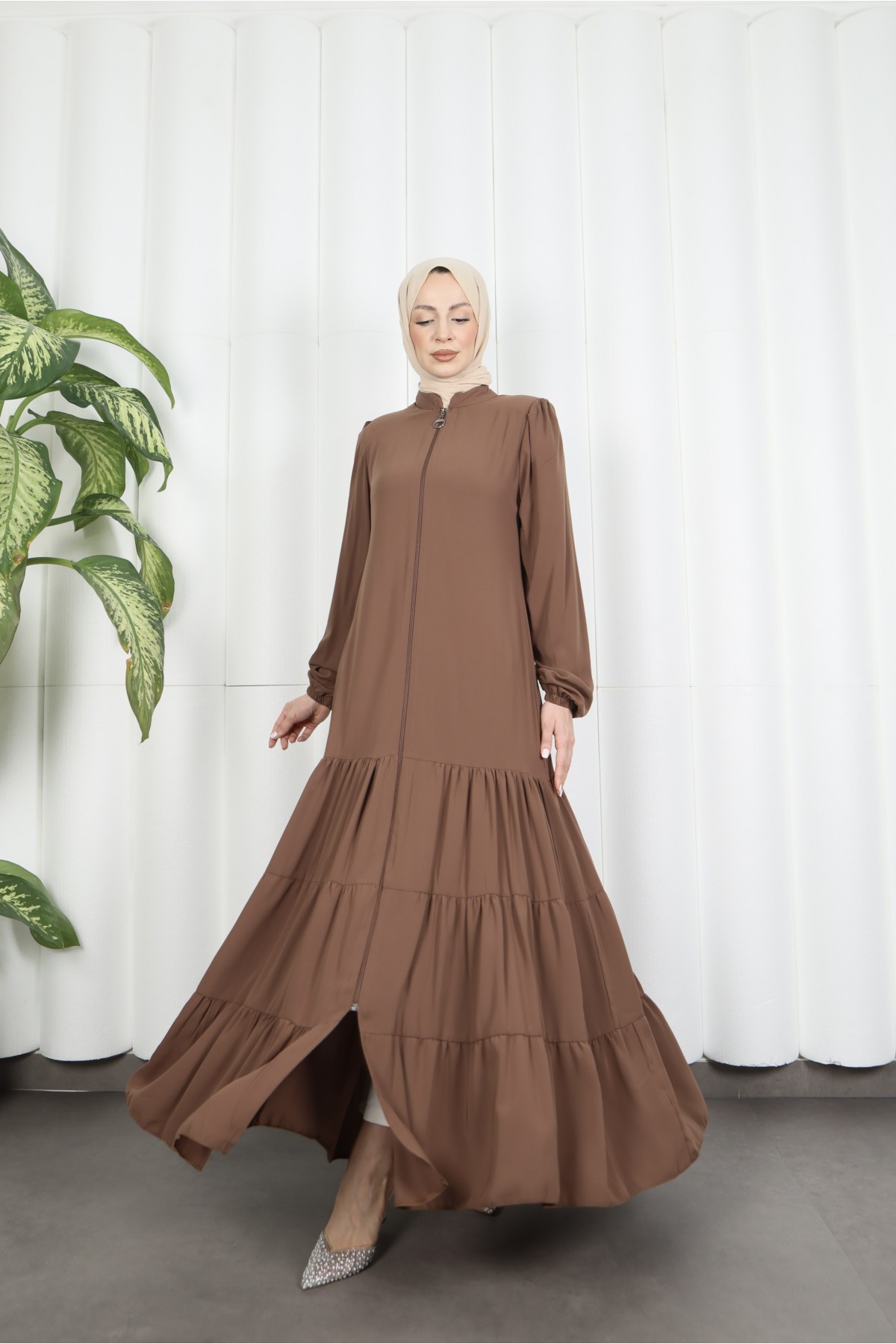 3 Katlı Çingene Ferace  Taba   HNT7064