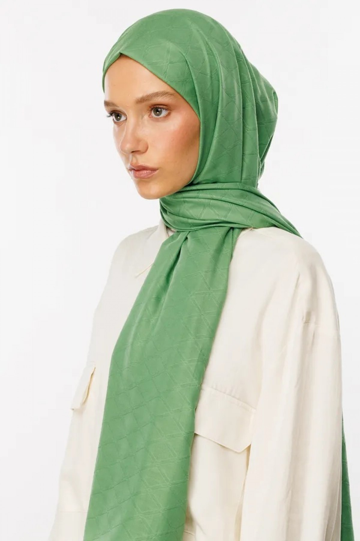 Bambu Jakar Şal - Su Yeşili