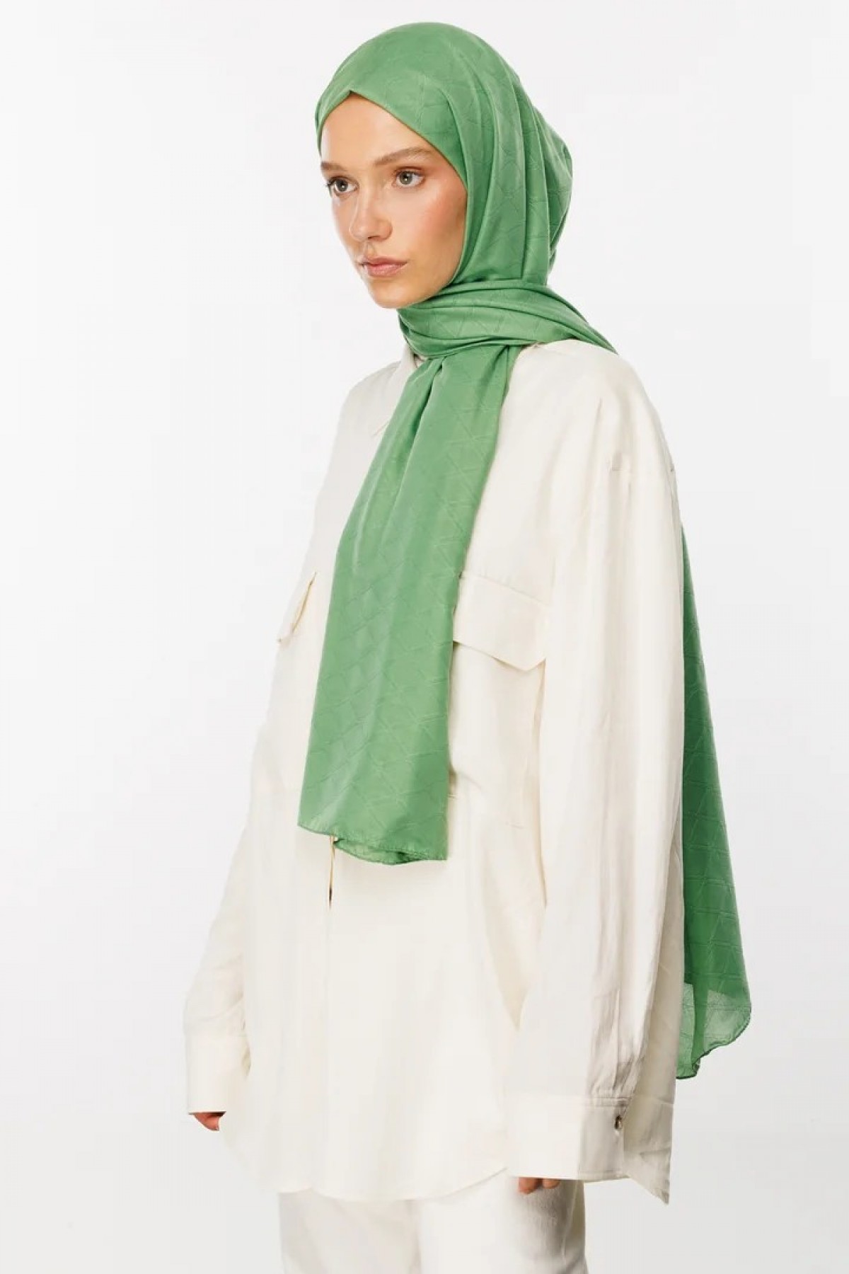 Bambu Jakar Şal - Su Yeşili