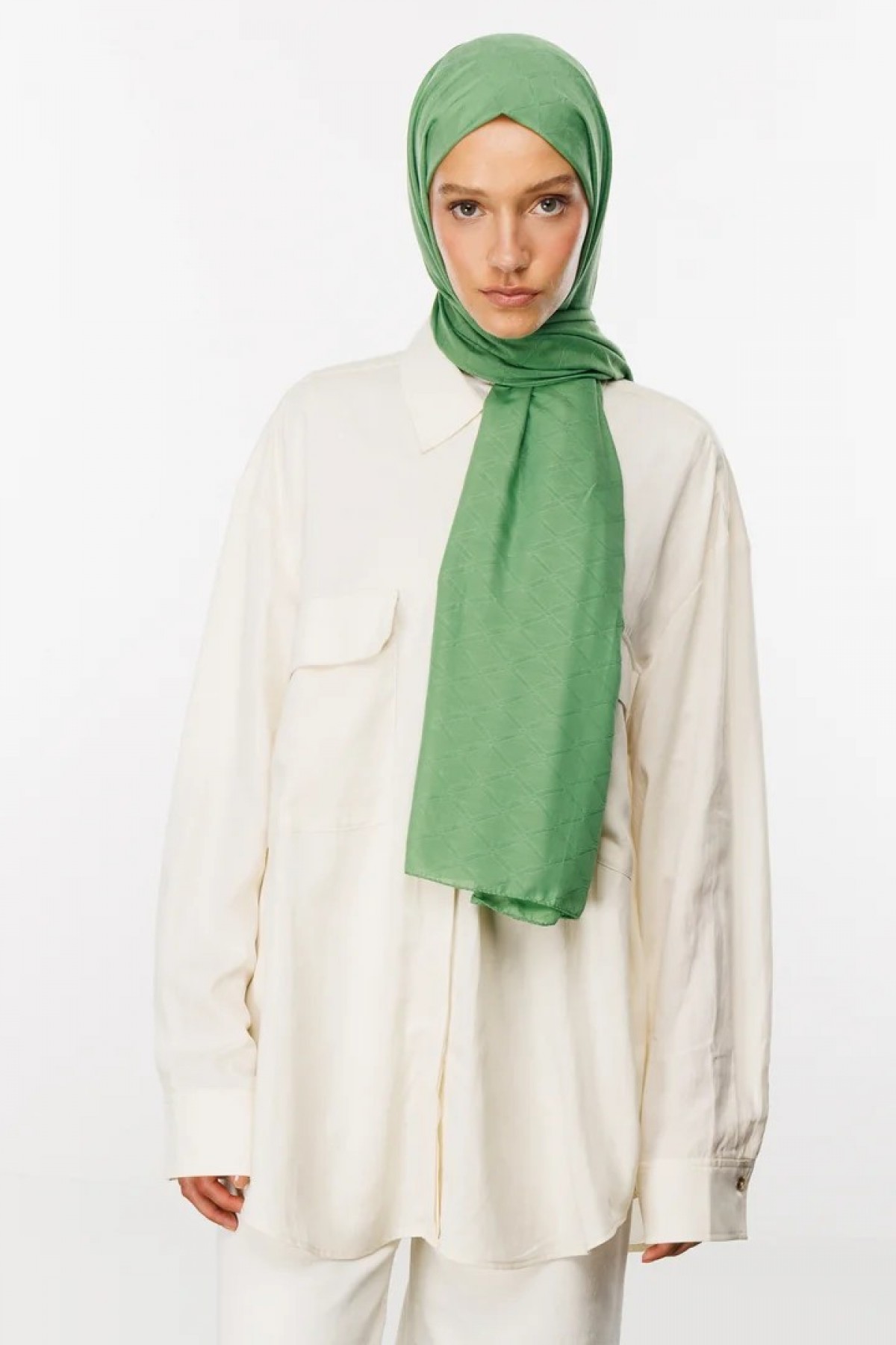 Bambu Jakar Şal - Su Yeşili