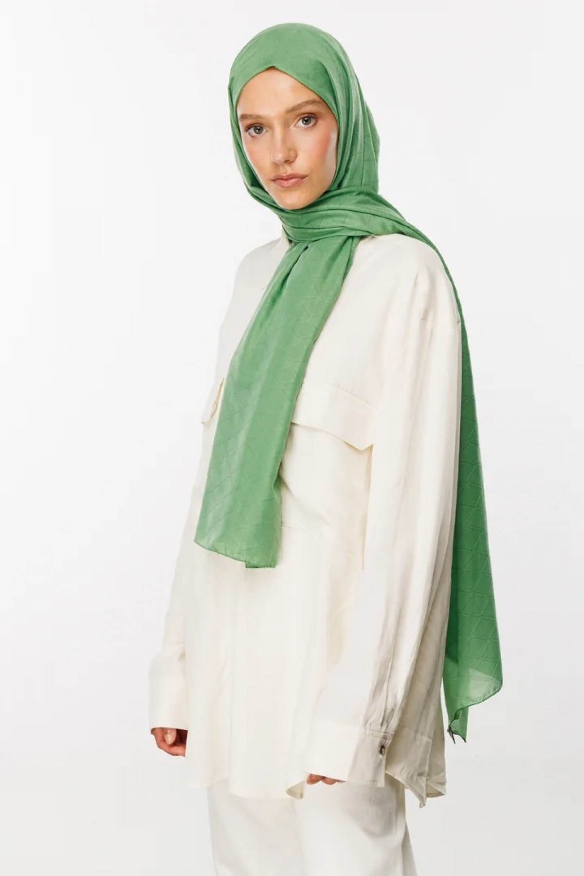 Bambu Jakar Şal - Su Yeşili