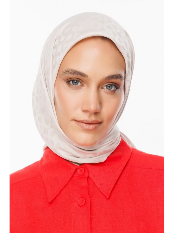 Moon Pattern Silky Jacquard Scarf 