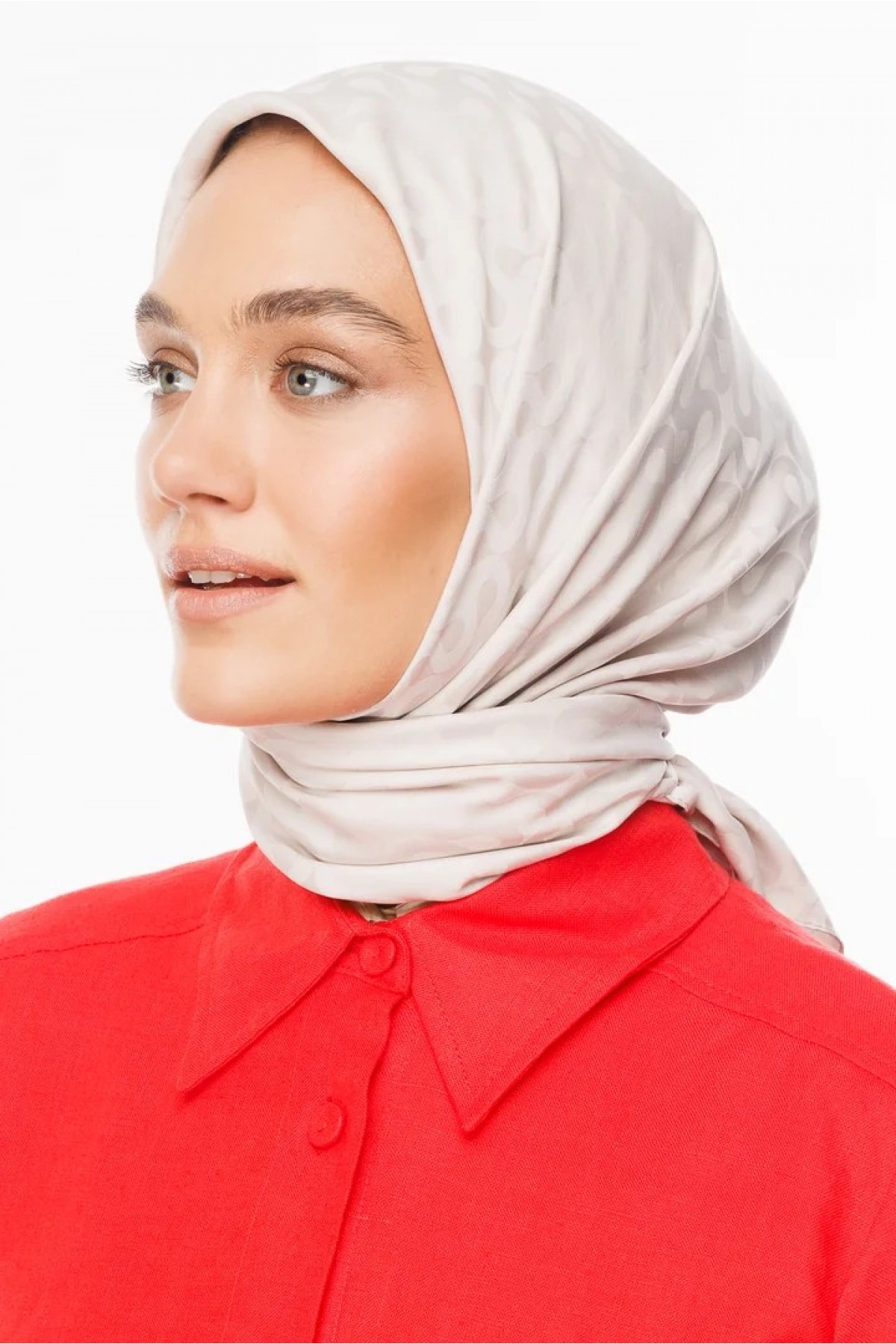 Moon Pattern Silky Jacquard Scarf 