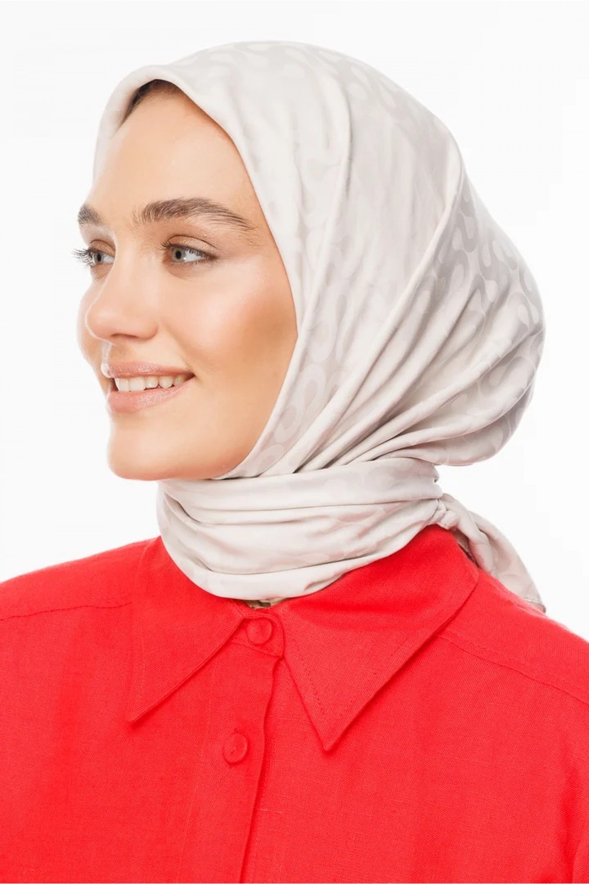 Moon Pattern Silky Jacquard Scarf 