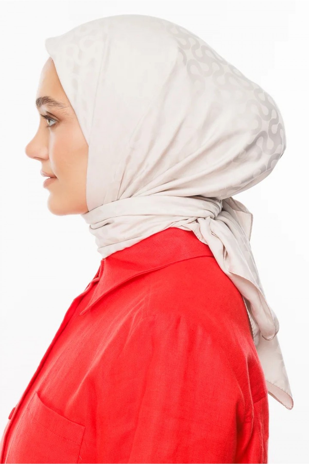 Moon Pattern Silky Jacquard Scarf 