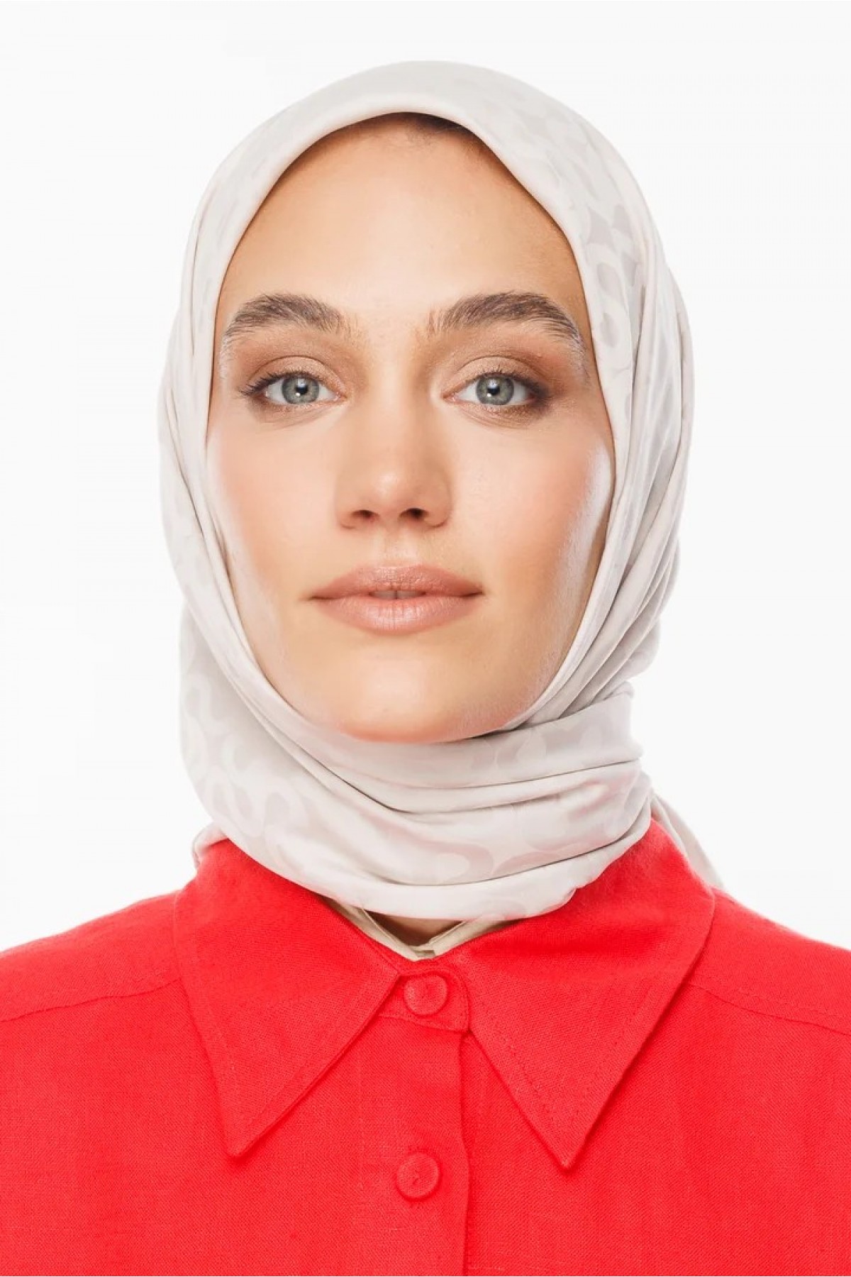 Moon Pattern Silky Jacquard Scarf 