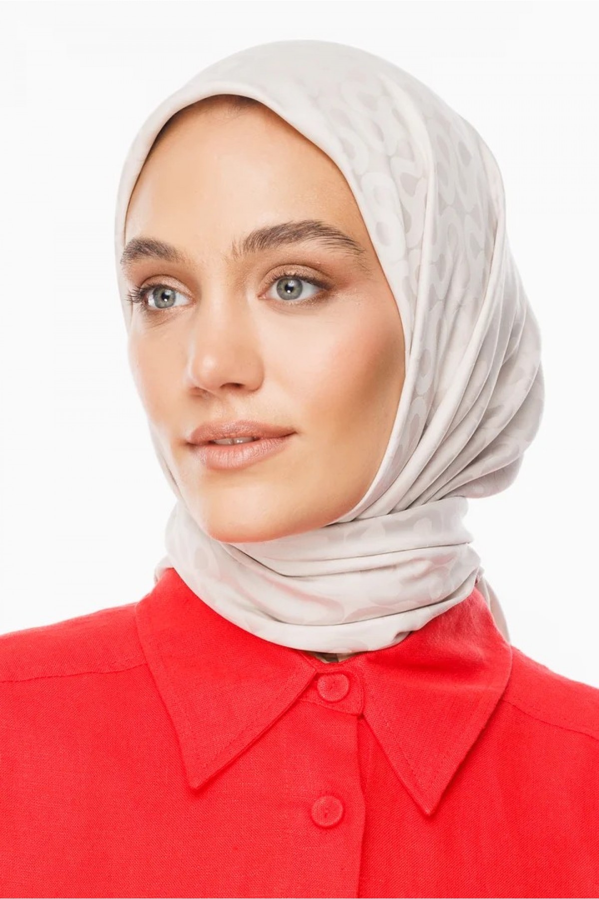 Moon Pattern Silky Jacquard Scarf 