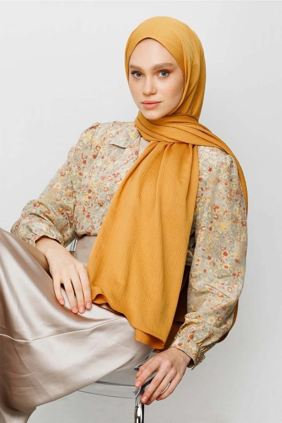 Crinkle Medina Silk Shawl 
