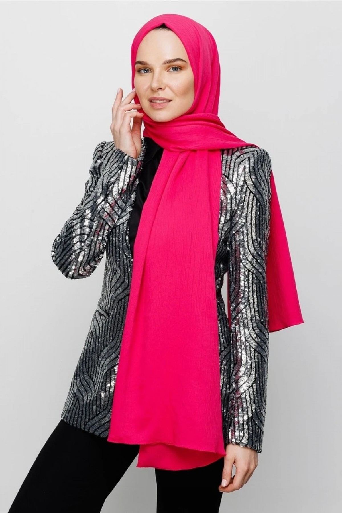 Crinkle Medina Silk Shawl 