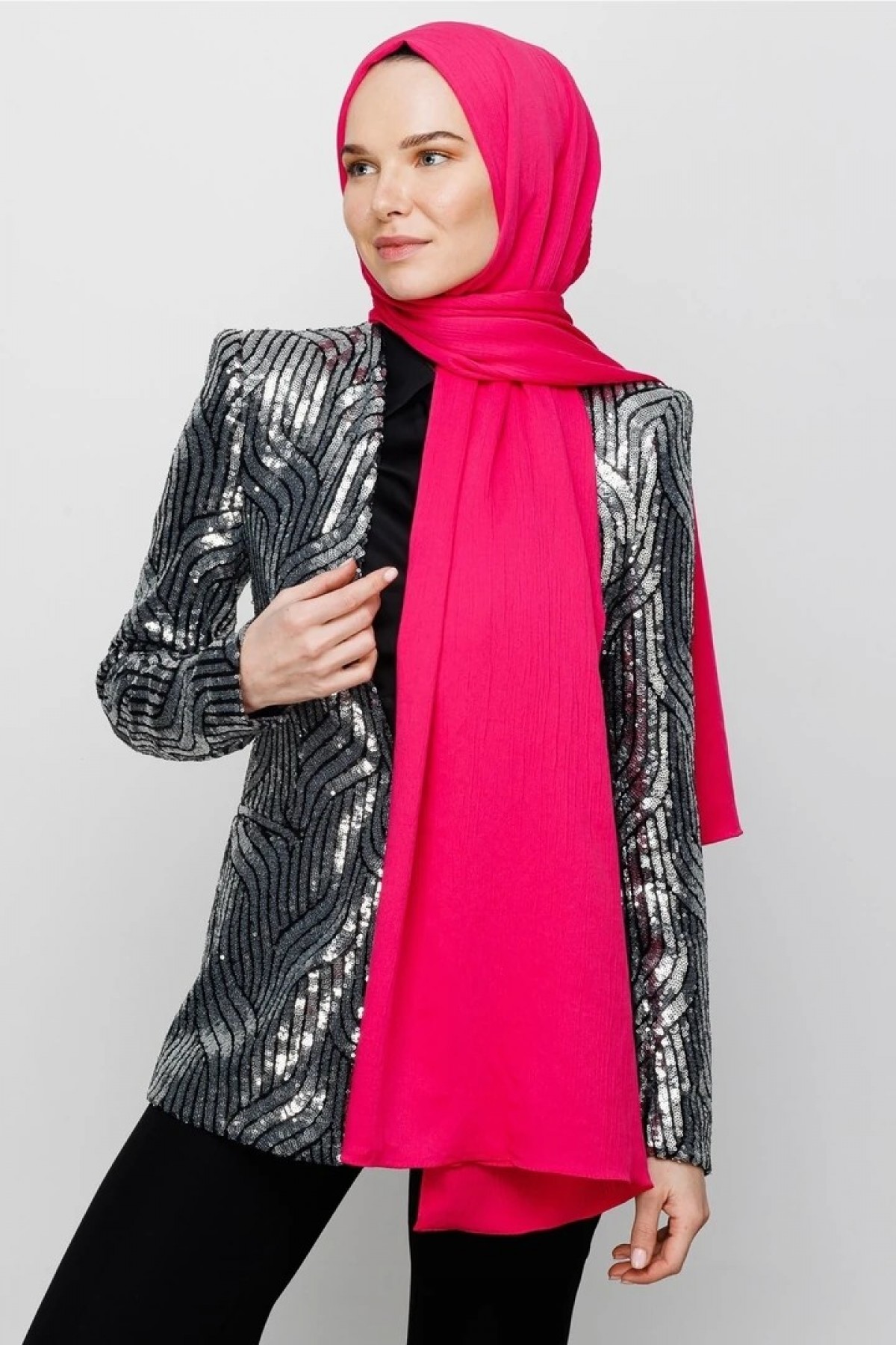 Crinkle Medina Silk Shawl 