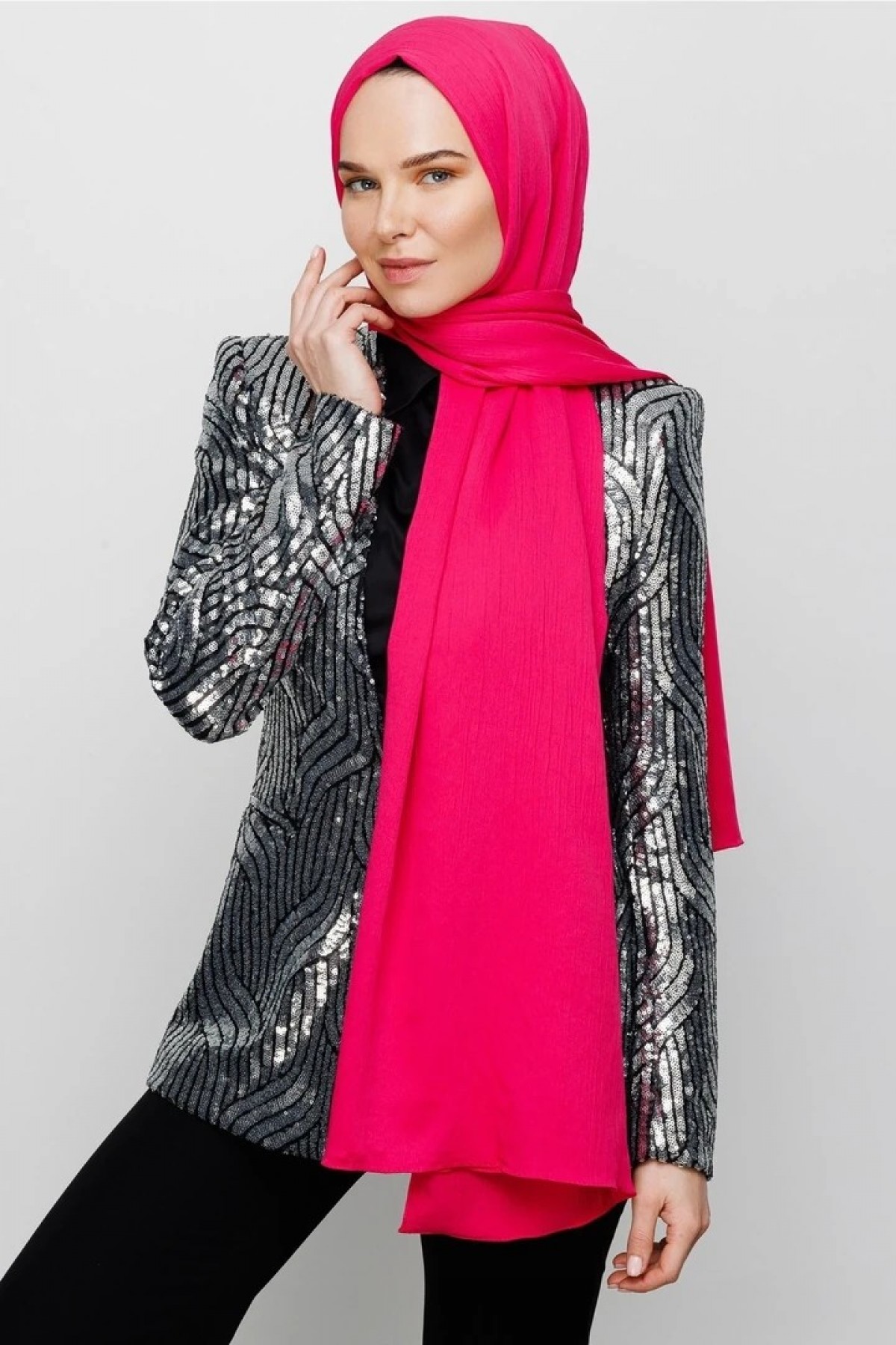 Crinkle Medina Silk Shawl 