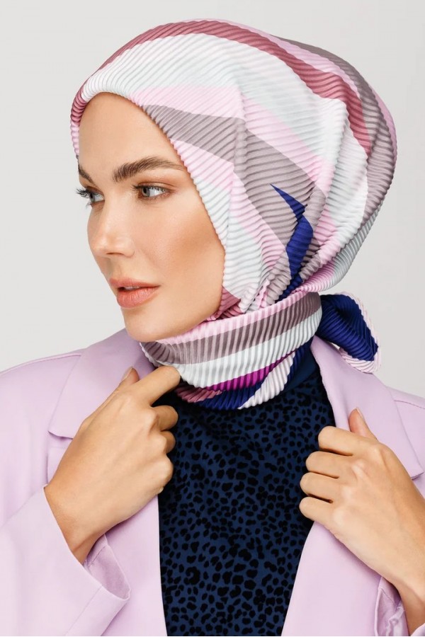 Women's Long Dress with Polo Collar and Scarf Detail, Relaxed Fit – 12666ELB