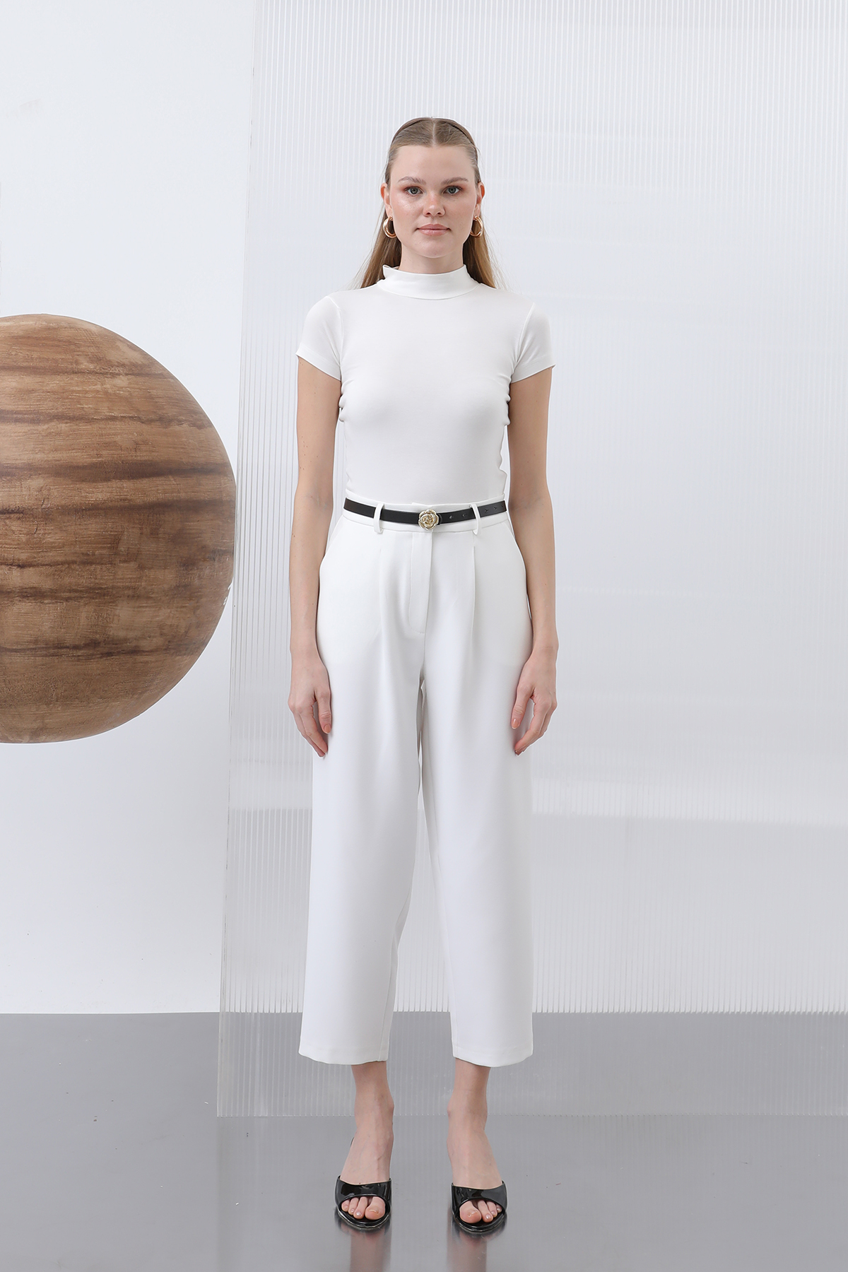 Women's Short-Sleeved Turtleneck Undershirt 