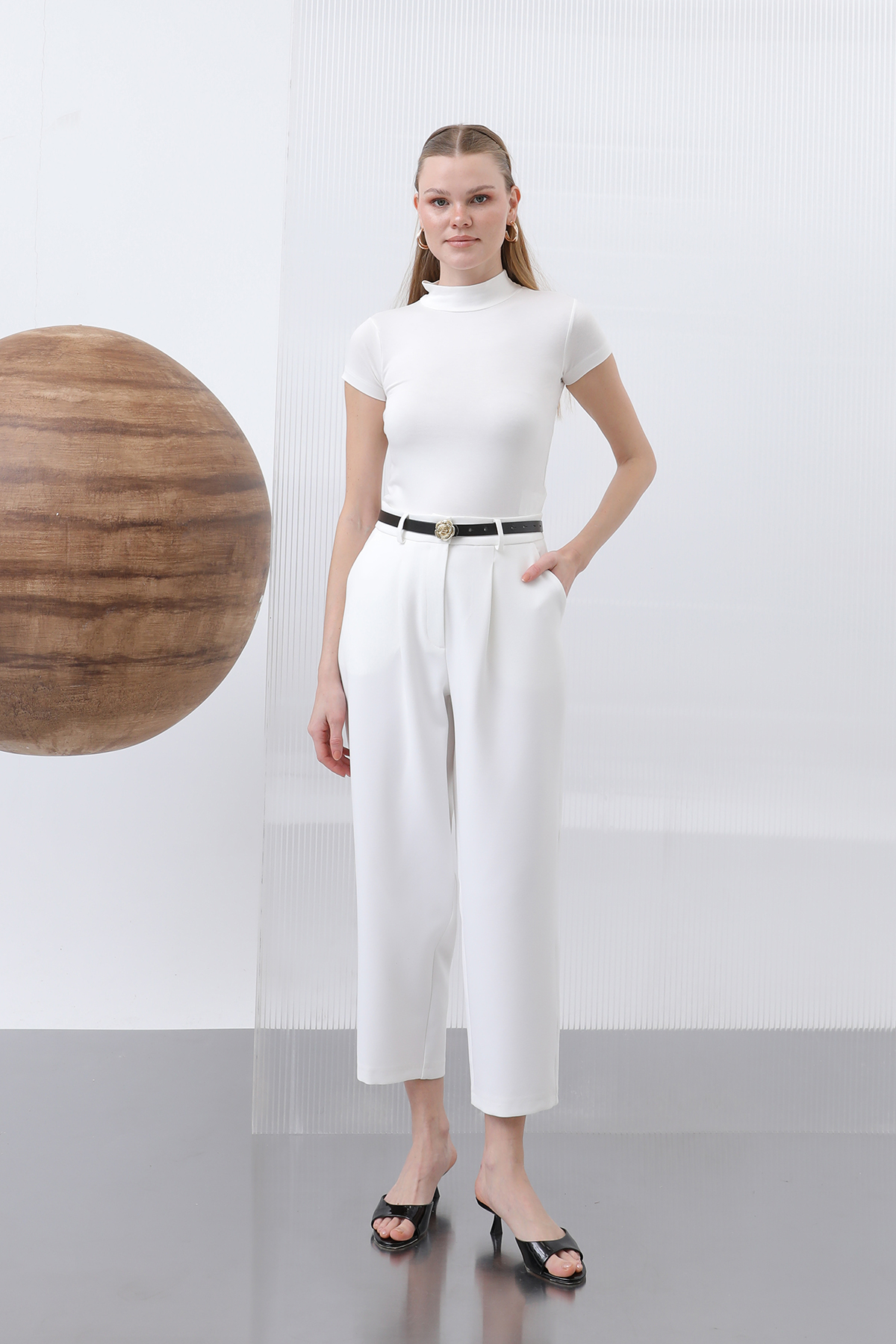 Women's Short-Sleeved Turtleneck Undershirt 