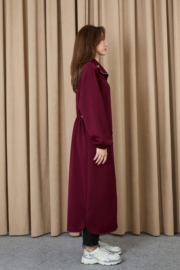 Kadın Yakası Ve Arka Belden Tünelli Basic Kap - 15225MNT