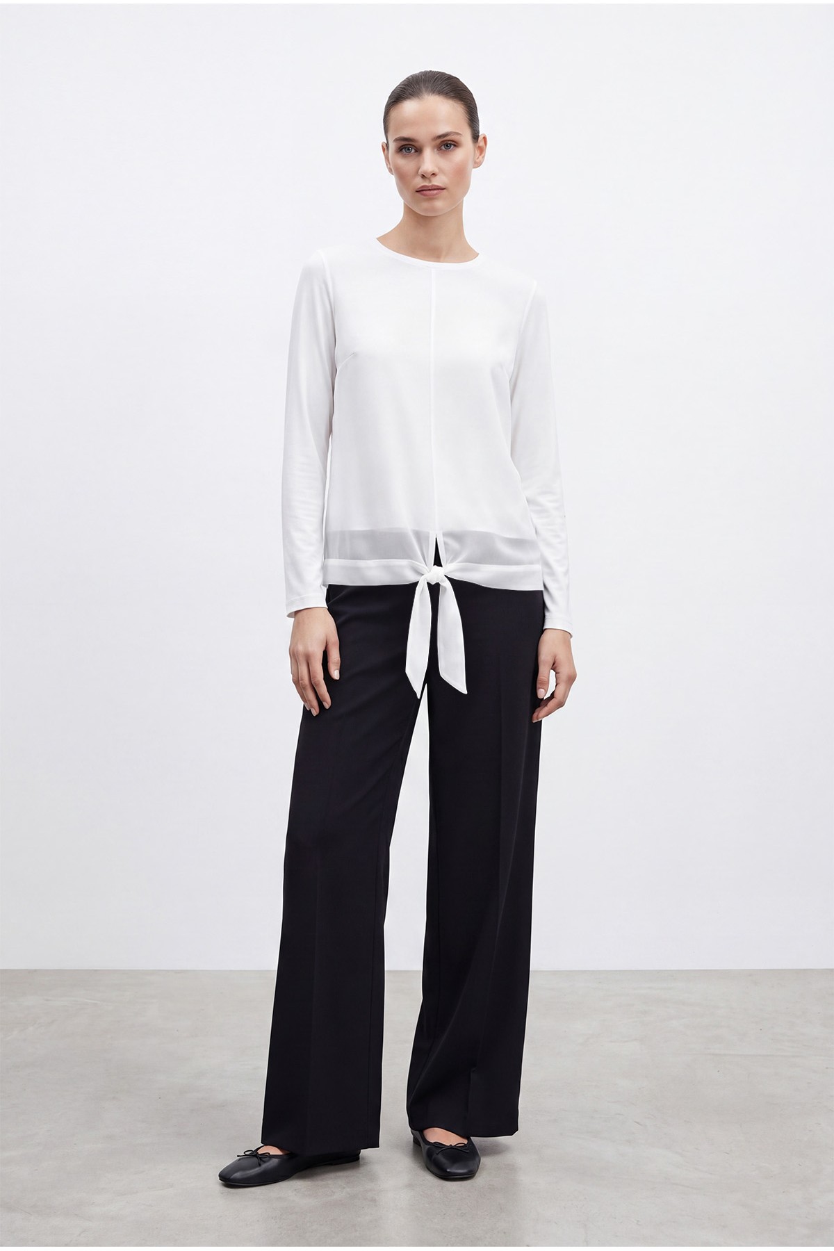 Women's Tie-Up Detail Chiffon Tulle Tunic – 10786TUN