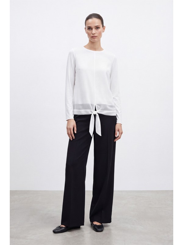 Women's Tie-Up Detail Chiffon Tulle Tunic – 10786TUN