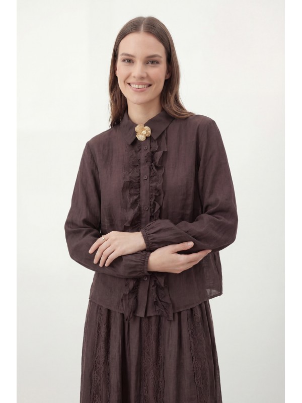 Kadın Dantel Tül Detaylı Etekli Takım – 14467TKS