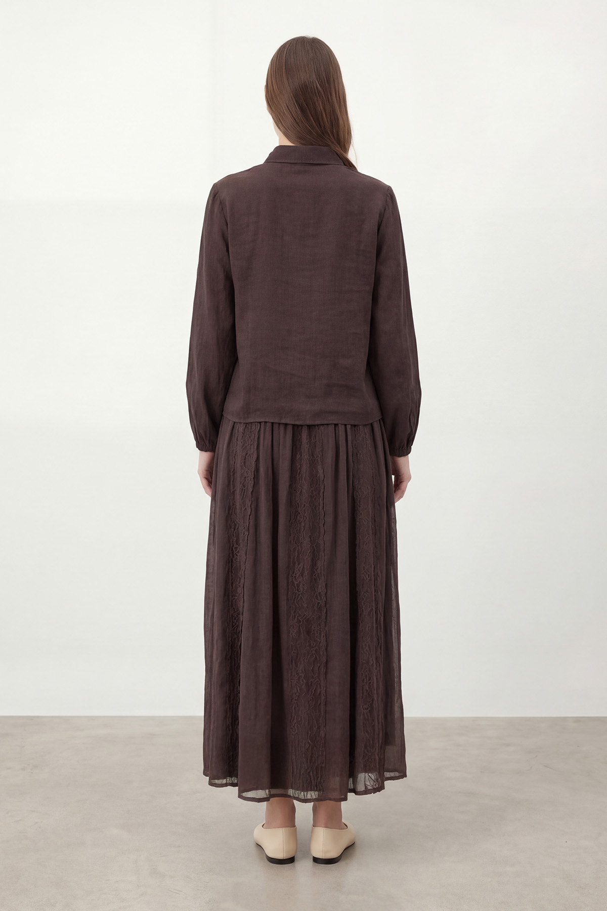 Kadın Dantel Tül Detaylı Etekli Takım – 14467TKS