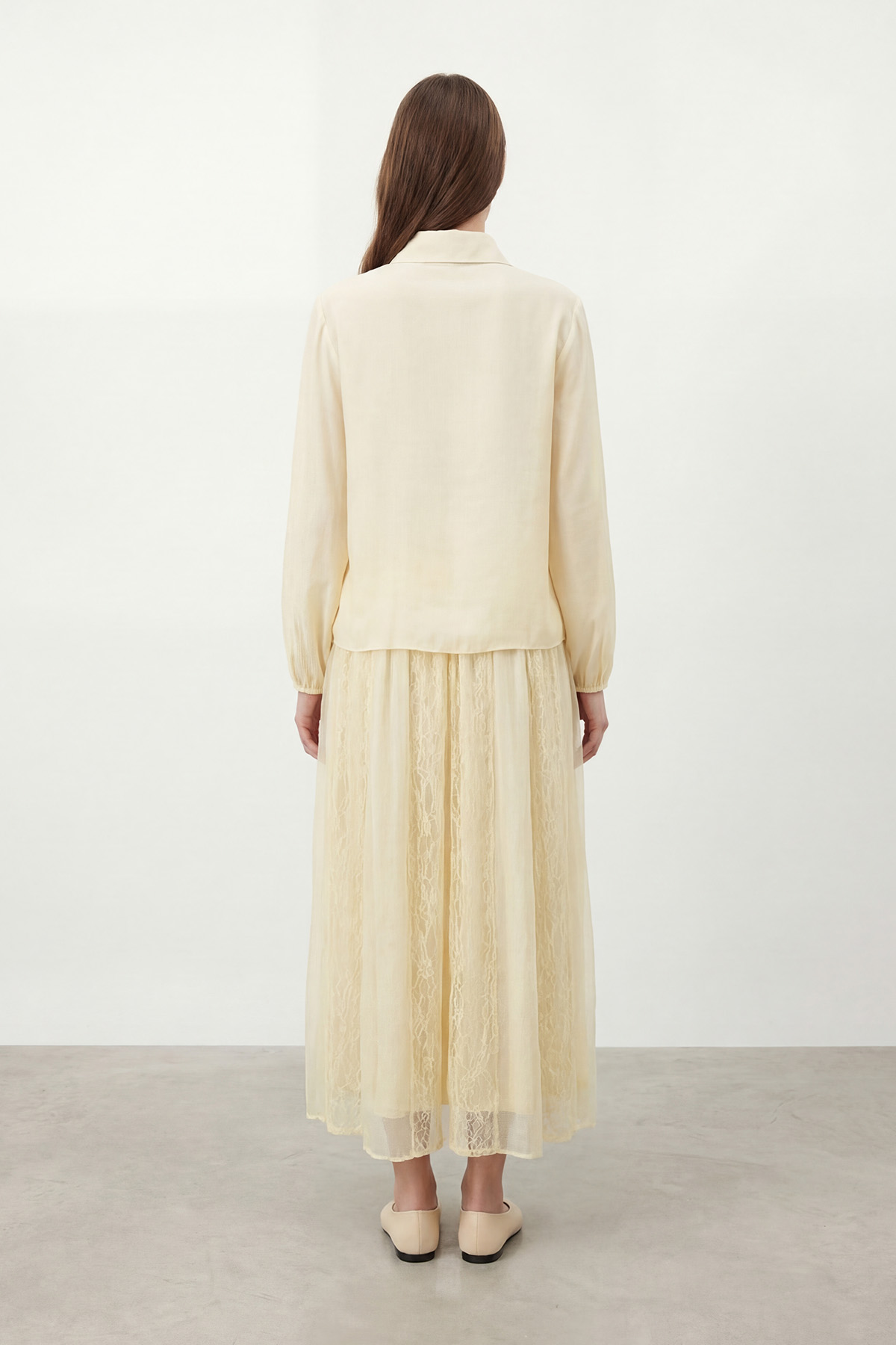 Kadın Dantel Tül Detaylı Etekli Takım – 14467TKS