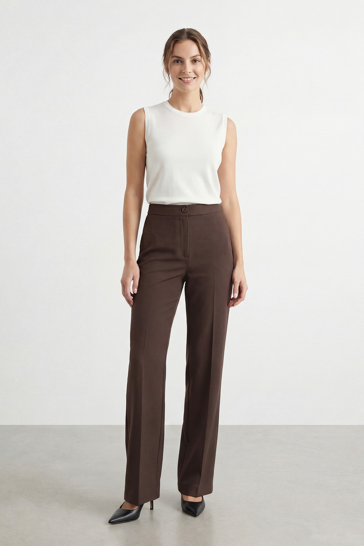 Women's High-Waisted Wide-Leg Trousers – 18298PNT