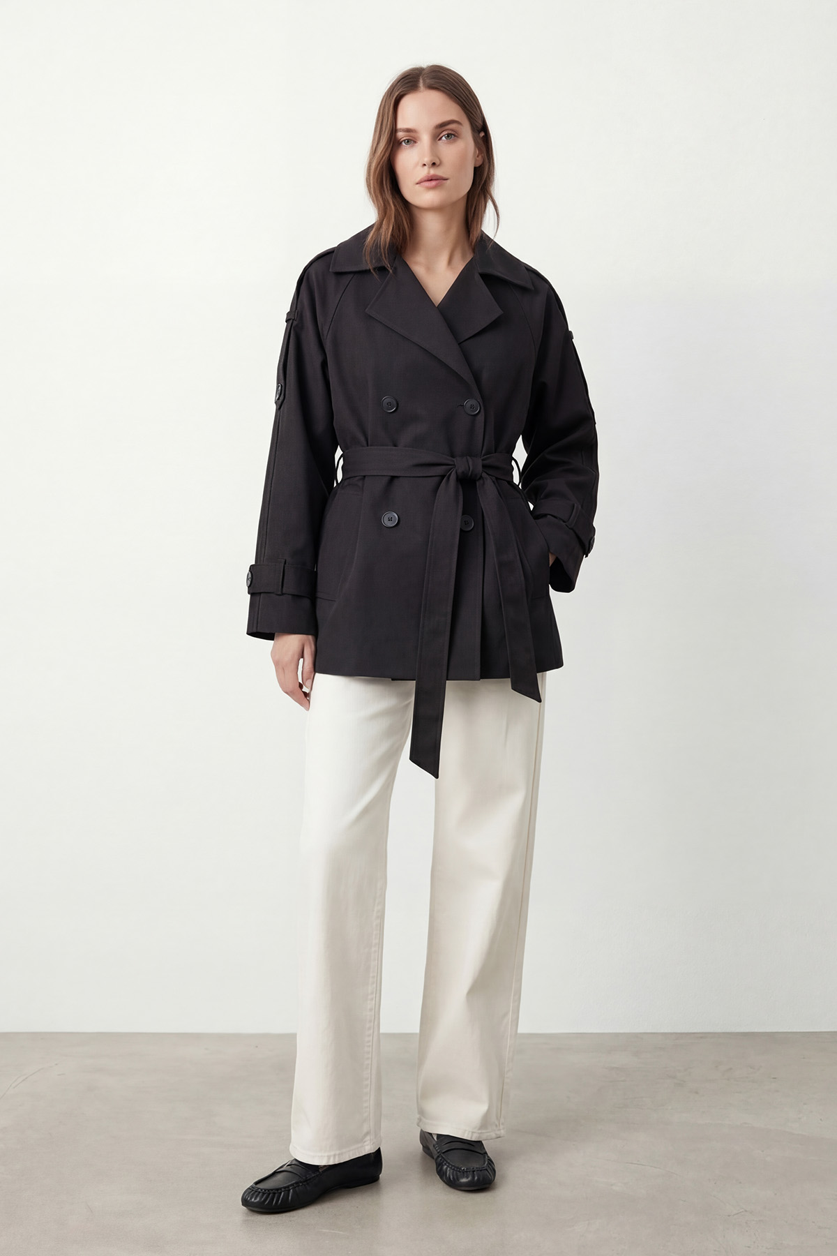 Women's Double-Breasted Belted Trench Coat – 32489CKT