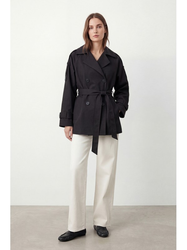 Women's Double-Breasted Belted Trench Coat – 32489CKT